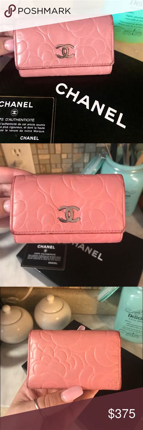 pink chanel key holder|chanel keychain pouch.